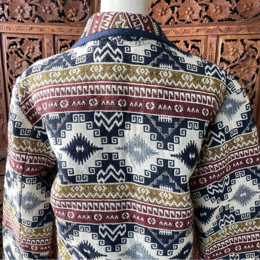 FLASHBACKS Vintage Southwestern Tapestry Jaquard Festival Patterned Jacket - Picture 11 of 12